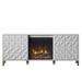 Etta Avenue™ Carrieann TV Stand for TVs up to 60" with Electric Fireplace Included Wood in White | 23.63 H in | Wayfair