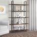 Greyleigh™ Arthur 70.9" H x 47.24" W Metal Shelving Unit Wood/Steel in Brown/Gray | 70.9 H x 47.2 W x 11.6 D in | Wayfair