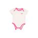 Lucky Brand Short Sleeve Onesie: Pink Bottoms - Size 3-6 Month