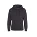Just Hoods By AWDis JHA001 Men's 80/20 Midweight College Hooded Sweatshirt in Black Smoke size Medium | Ringspun Cotton