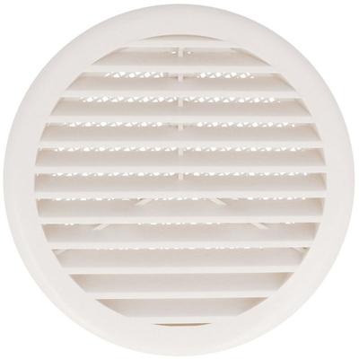 Ms Beschläge - Lüftungsgitter rund Insektenschutz Weiß Kunststoff Insektenschutzgitter ø136x30mm