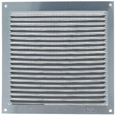 Ms Beschläge - Aluminium Lüftungsgitter mit Netz Lüftungsblech Insektenschutzgitter 170x170mm Image