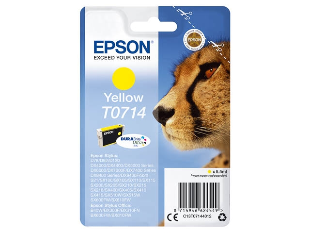 Tinten EPSON C13T07144012 EPSON DX4000 TINTE YELLOW Image