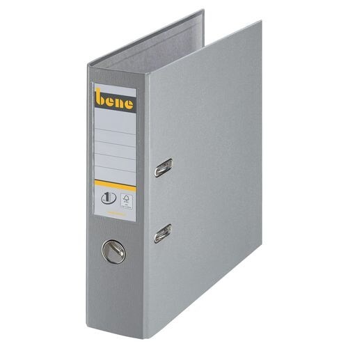 Bene No.1 Power Breit Ordner DIN A4 80 mm Grau 2 Ringe 291400 PP (Polypropylen) Hochformat Image