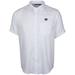 Men's Cutter & Buck White Kansas State Wildcats Windward Twill Button-Up Short Sleeve Shirt