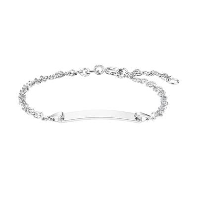 amor - Identarmband für Kinder, Unisex, 925 Sterling Silber Armbänder & Armreife 1 ct Weiss