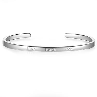 Glanzstücke München - Armreif live laugh love Sterling Silber in Silber Armbänder & Armreife 1 ct Damen