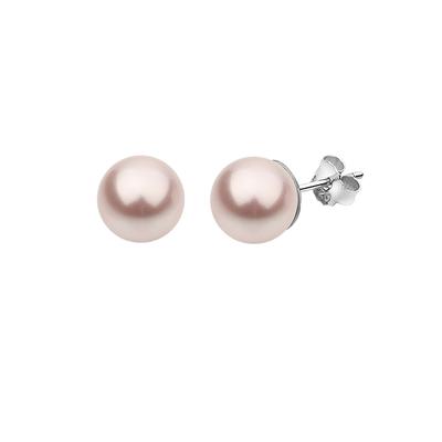 Nenalina - Klassisch Synthetische Perle 925 Silber Ohrringe Damen
