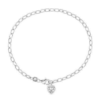 amor - Armband für Damen, 925 Sterling Silber, Zirkonia synth. | Herz Armbänder & Armreife 1 ct Weiss