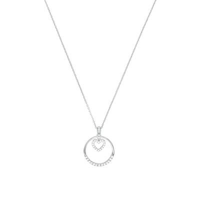 amor Kette mit Anhänger Silber Weiss Damen Image