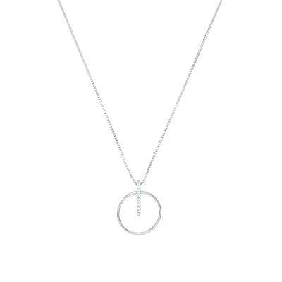 amor - Kette mit Anhänger für Damen, 925 Sterling Silber, Zirkonia synth. Ketten 1 ct Weiss