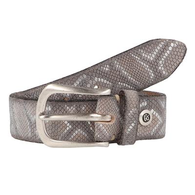 b.belt - Gürtel Leder 1 ct Grau Herren