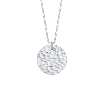 Elli - Plättchen Kreis Gehämmert Box Chain 925 Silber Ketten 1 ct Damen (59.99 € / 1 ct) Image
