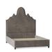 My Chic Nest Amalie Standard Bed Upholstered/Velvet/Polyester/Faux leather/Cotton in Gray | 75 H x 77 W x 77 D in | Wayfair 576-103-1140-CK