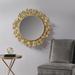 Martha Stewart Eden Gold Gingko Leaf Round Wall Mirror 30.5" Metal | 30.5 H x 30.5 W x 1 D in | Wayfair MT160-0021