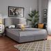 Latitude Run® Annemette Tufted Low Profile Storage Platform Bed Upholstered/Polyester in Gray | 46.26 H x 64.38 W x 84.65 D in | Wayfair