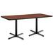 KFI Studios 72" L Breakroom Table & Chair Set Metal in Brown | 29 H x 72 W x 30 D in | Wayfair T3072-B2015-BK-MH