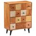 Bungalow Rose Chest of Drawers 23.6" x 11.8" x 29.5" Solid Acacia Wood in Black/Brown | 29.5 H x 23.6 W x 11.8 D in | Wayfair