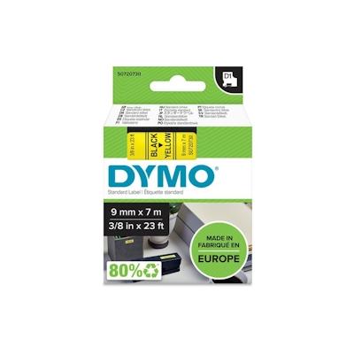 DYMO D1 Beschriftungsband Authentisch 40918 S0720730 Selbsthaftend Schwarz auf Gelb 9 mm x 7 m Image