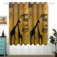 Two Giraffes On Jungle Curtains for Children Bedroom,Eyelet Blackout Curtains for Nursery/Short Window for Home Decor,54£¨H£©x 55(W) in,2 Panels