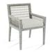Braxton Culler Pine Isle Arm Chair Upholstered/Wicker/Rattan/Fabric in Blue/White/Brown | 36 H x 23 W x 24 D in | Wayfair 1023-029/0256-61/BISQUE