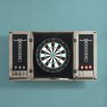 Imperial International Bristle Dartboard & Cabinet Set w/ Darts, Solid Wood in Gray | 25 H x 22 W x 4.5 D in | Wayfair IMP 26-0101