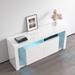 Orren Ellis Eara TV Stand for TVs up to 70" Wood in White | Wayfair 2C96BECDD67B47678B58D0B95531F80F