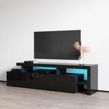 Orren Ellis Edana TV Stand for TVs up to 78" Wood in Black | 20 H in | Wayfair 89A8F43DC1884FDC9B7D22546E72A204