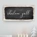 The Holiday Aisle® Shalom Y'all by Olivia Rose - Wrapped Canvas Textual Art Print Canvas in Black/Brown/White | 12 H x 24 W x 1.5 D in | Wayfair