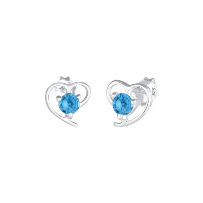 Elli - Herz Liebe Zirkonia 925 Sterling Silber Ohrringe Damen