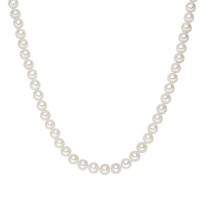 Valero Pearls - Perlen-Kette Sterling Silber Süßwasser-Zuchtperle in Silber Ketten 1 ct Damen