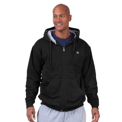 Men's Big & Tall Champion® Zip-Front Hoodie by Champion in Black (Size LT)