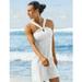 Athleta Dresses | Athleta Kiki White Halter Swim Dress | Color: White | Size: Xxs