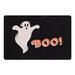 Black/White 18 x 1 W in Kitchen Mat - The Holiday Aisle® Lune Ghost Boo Kitchen Mat Synthetics | 18 H x 1 W in | Wayfair