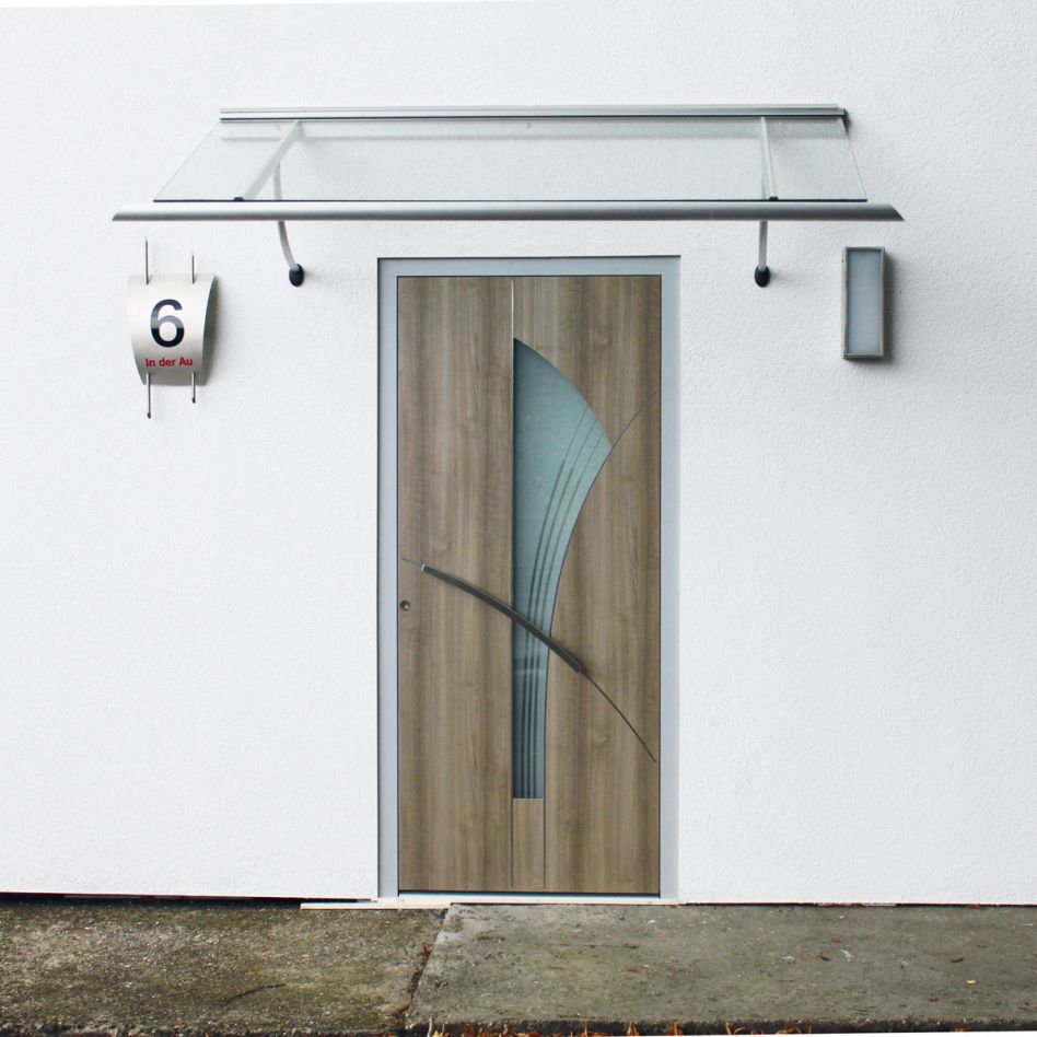 TEBAU Vordach COMO Dach, matt, 150 cm,Weiß Image