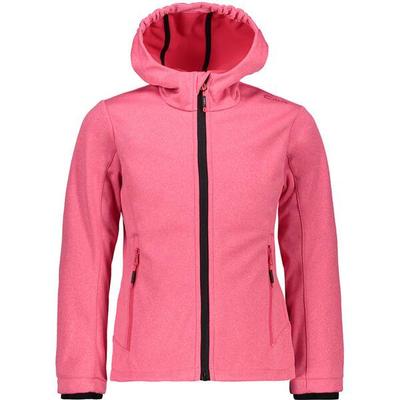 CMP Kinder Funktionsjacke Girls Softshelljacke mit Kapuze, Größe 176 in Pink