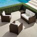 Small Palermo 3-pc. Loveseat Set in Bronze Finish - Sand with Canvas piping, Sand with Canvas piping - Frontgate