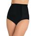 Plus Size Women's High-Waisted Power Mesh Firm Control Shaping Brief by Secret Solutions in Black (Size 2X) Shapewear