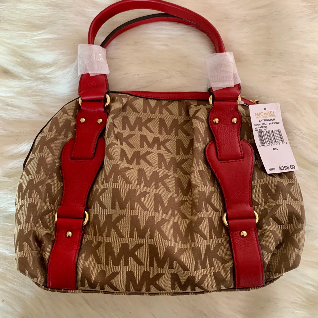 Michael Kors Bags | Authentic Gorgeous Michael Kors Handbag | Color: Red/Tan | Size: Os