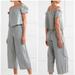 Madewell Pants & Jumpsuits | - Madewell Linen Blend Cold-Shoulder Jumpsuit | Color: Blue/White | Size: M