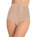 Plus Size Women's High-Waisted Power Mesh Firm Control Shaping Brief by Secret Solutions in Nude (Size 2X) Shapewear