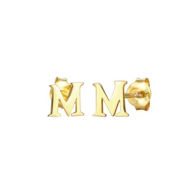 Elli - Stecker Buchstabe M Initialen Minimal 925 Silber Ohrringe 1 ct Damen Image
