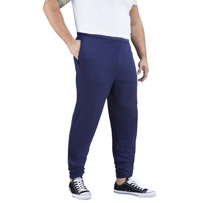 Men's Big & Tall Jersey Jogger Pants by KingSize in Navy (Size 9XL)