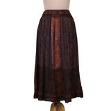 Russet Fusion,'Tied Dyed and Embroidered Rayon Skirt from India'