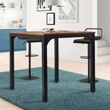 17 Stories Fernon Dining Table Wood/Metal in Black/Brown/Gray | 29.5 H x 27.6 W x 27.6 D in | Wayfair 25E45E0277514A5CB333DA7D48CB0A28