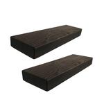 Loon Peak® Mcevoy 2 Piece Pine Solid Wood Floating Shelf Wood in White/Brown | 2 H x 36 W x 6 D in | Wayfair 91643743FF7F4180A9DEF0B7CFC662EF