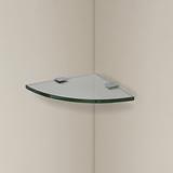 Ebern Designs Aker Wall Shelf Glass/Metal in Gray | 0.38 H x 10 W x 14 D in | Wayfair ORNE6830 43448505