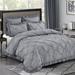 Rosdorf Park Callicoat 5 Piece Romantic Princess Pintuck Comforter Set Polyester/Microfiber in Gray | King Comforter + 4 King Shams | Wayfair