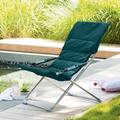 Fauteuil relax de jardin MILOS Bleu canard Acier, Polyester - Ancien prix : 49,99€ Hespéride