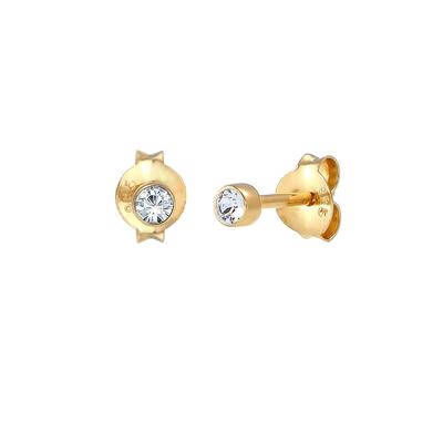 Elli Kinder Basic Kristalle 925 Silber goldfarben Damen Image